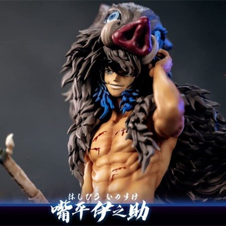 アニメ フィギュア ㉙ Amazon.co.jp: 鬼滅の刃猪頭嘴平伊之助29センチアニメ彫刻pvc